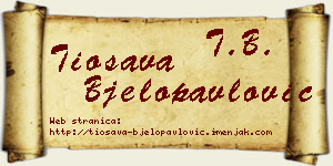 Tiosava Bjelopavlović vizit kartica
